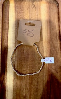 Dainty Gold Mini Beaded Bracelet (Size 8)