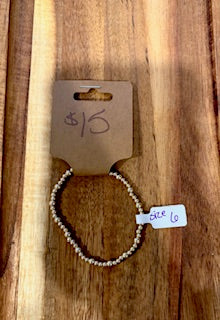 Dainty Gold Mini Bead Bracelet (Size 6)