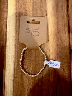 Delicate Gold Beaded Bracelet (Size 5.5)