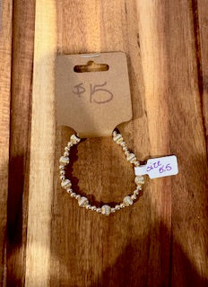 Gold Beaded Textured Bracelet (Size 5.5)