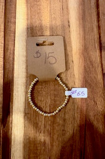 Dainty Gold Mini Beaded Bracelet (Size 5.5)