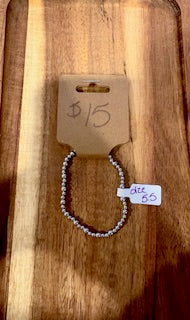 Silver Petite Beaded Bracelet (Size 5.5)