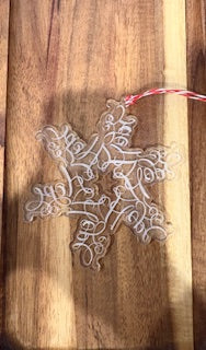 Hope Clear Acrylic Ornament