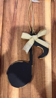 Black & Gold Music Note Ornament