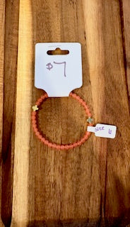 Peach Blossom Cross Accent Bracelet (Size 6)