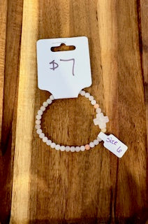Blush Faith Frosted Bracelet (Size 6)