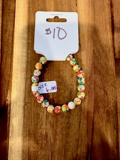 Color Splash Beaded Bracelet (Size 6.25)