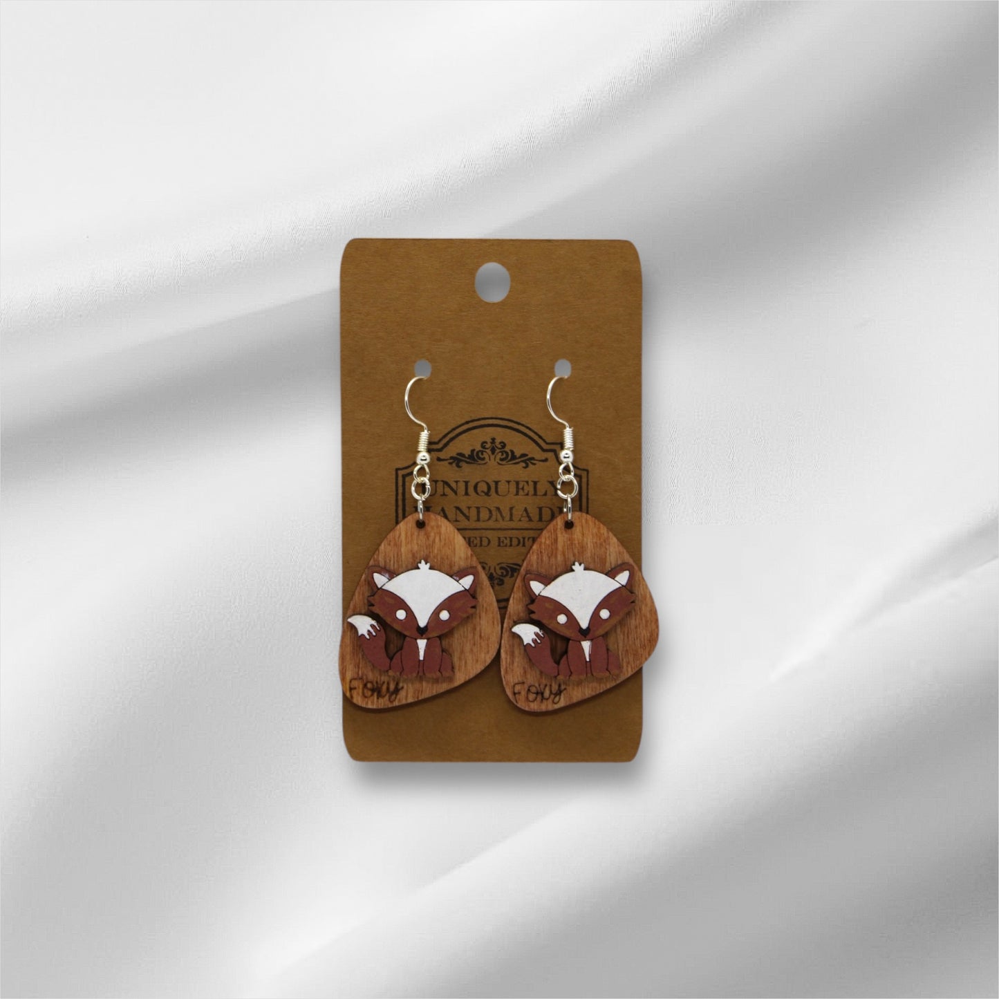 Wooden Foxy Earring