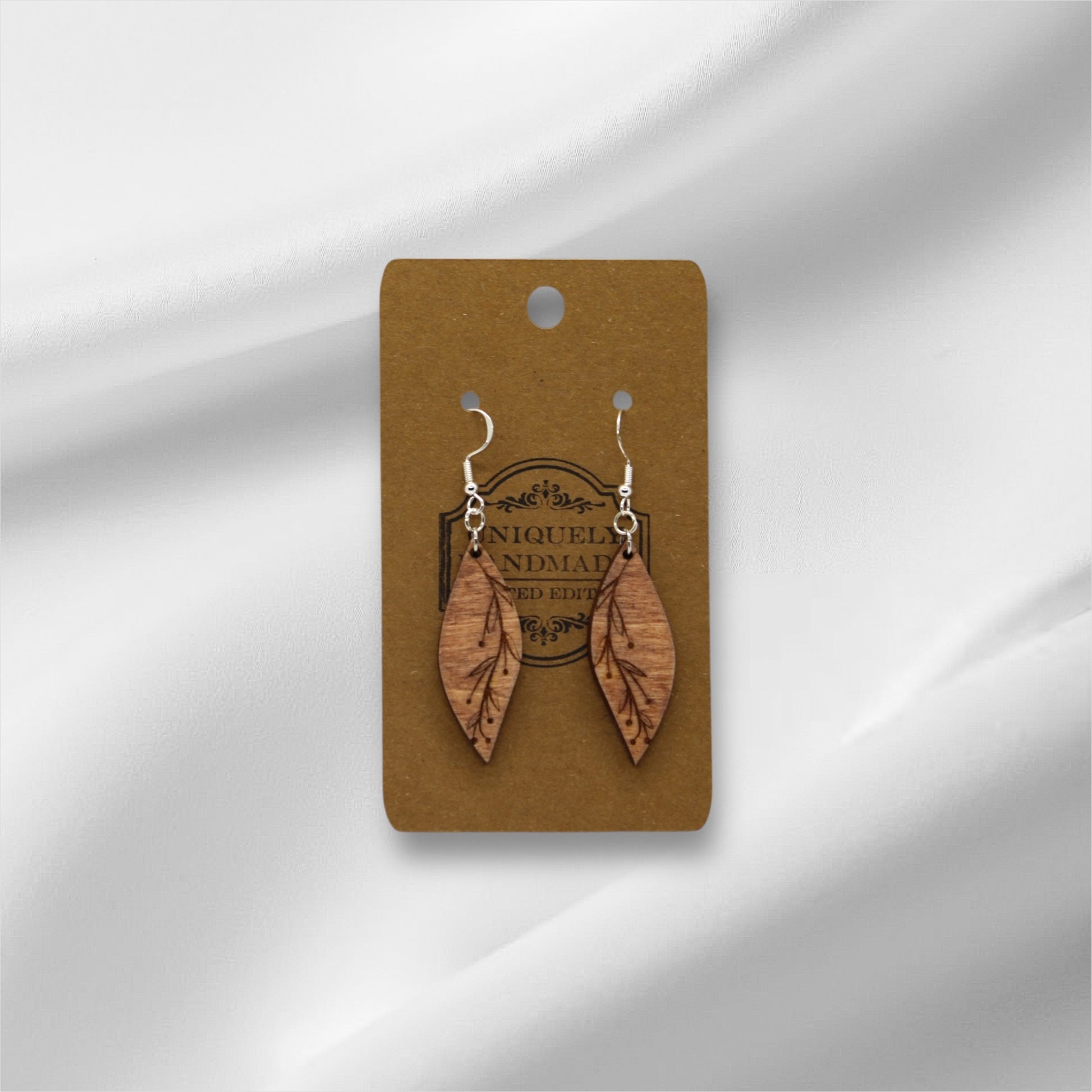 Wooden Medium Flower Earring