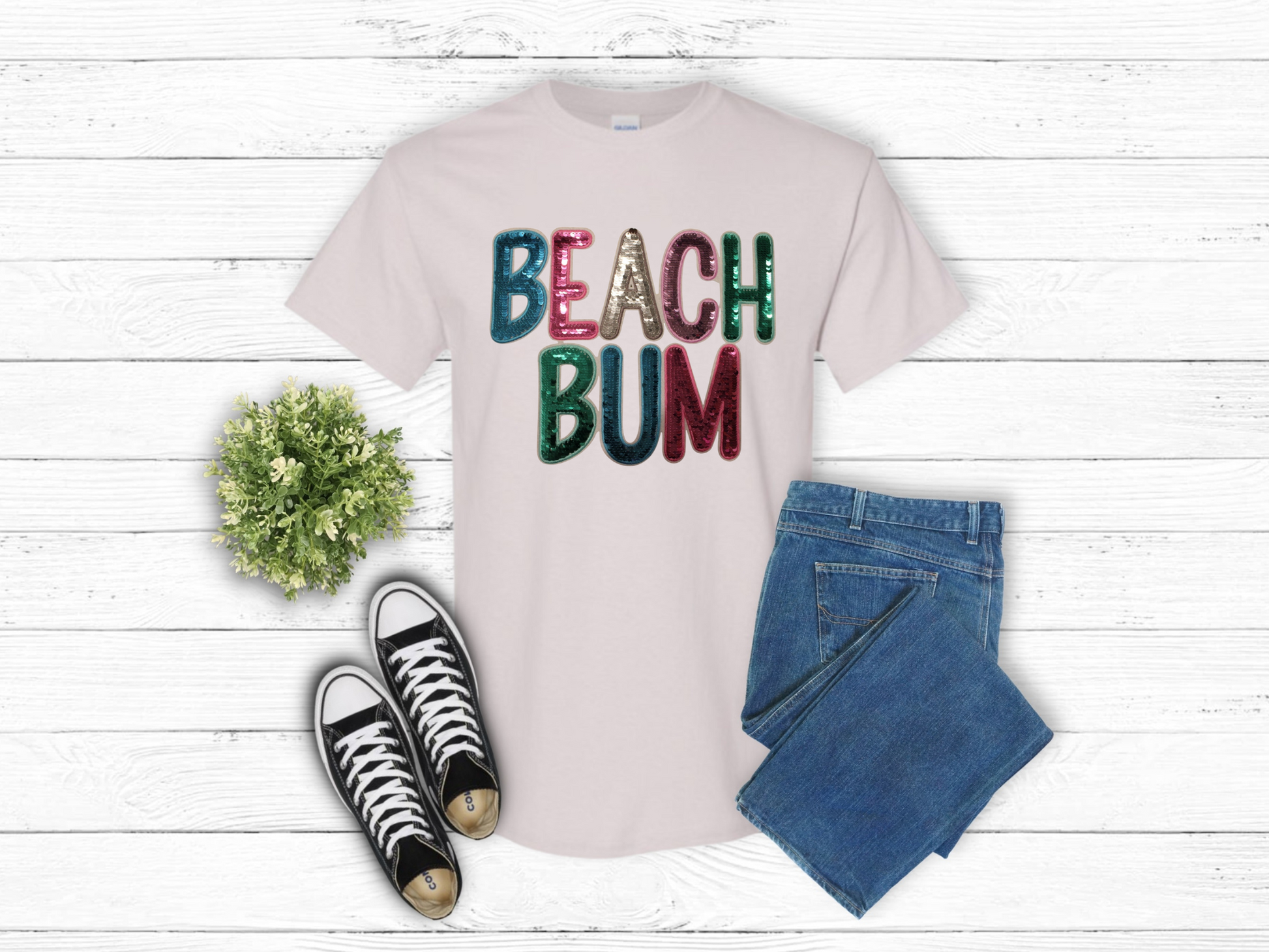 Beach Bum Sequin Patches