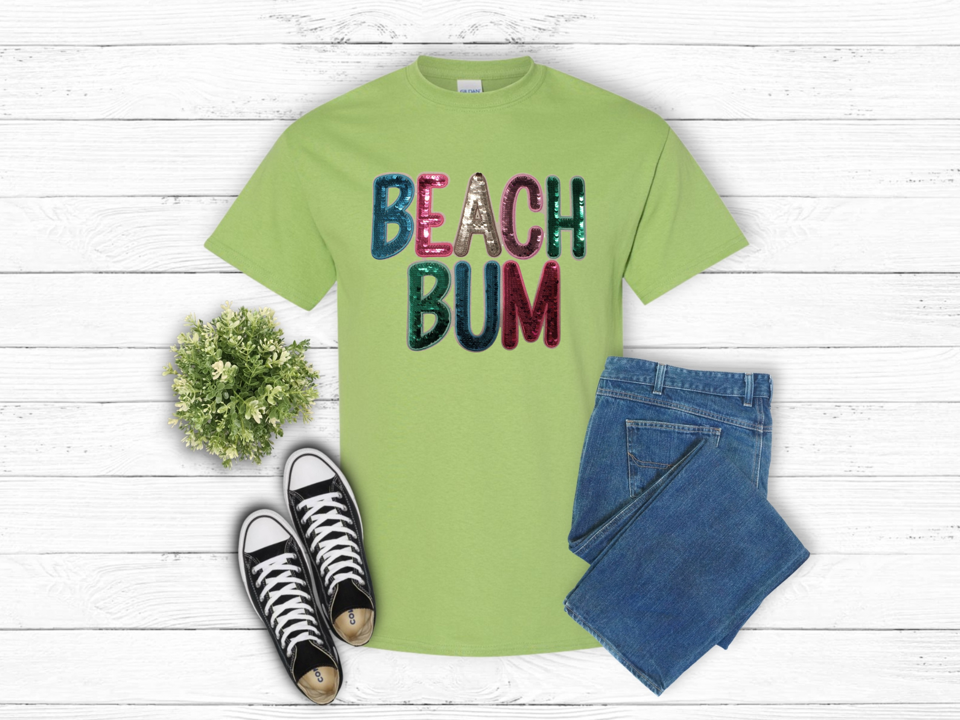 Beach Bum Sequin Patches
