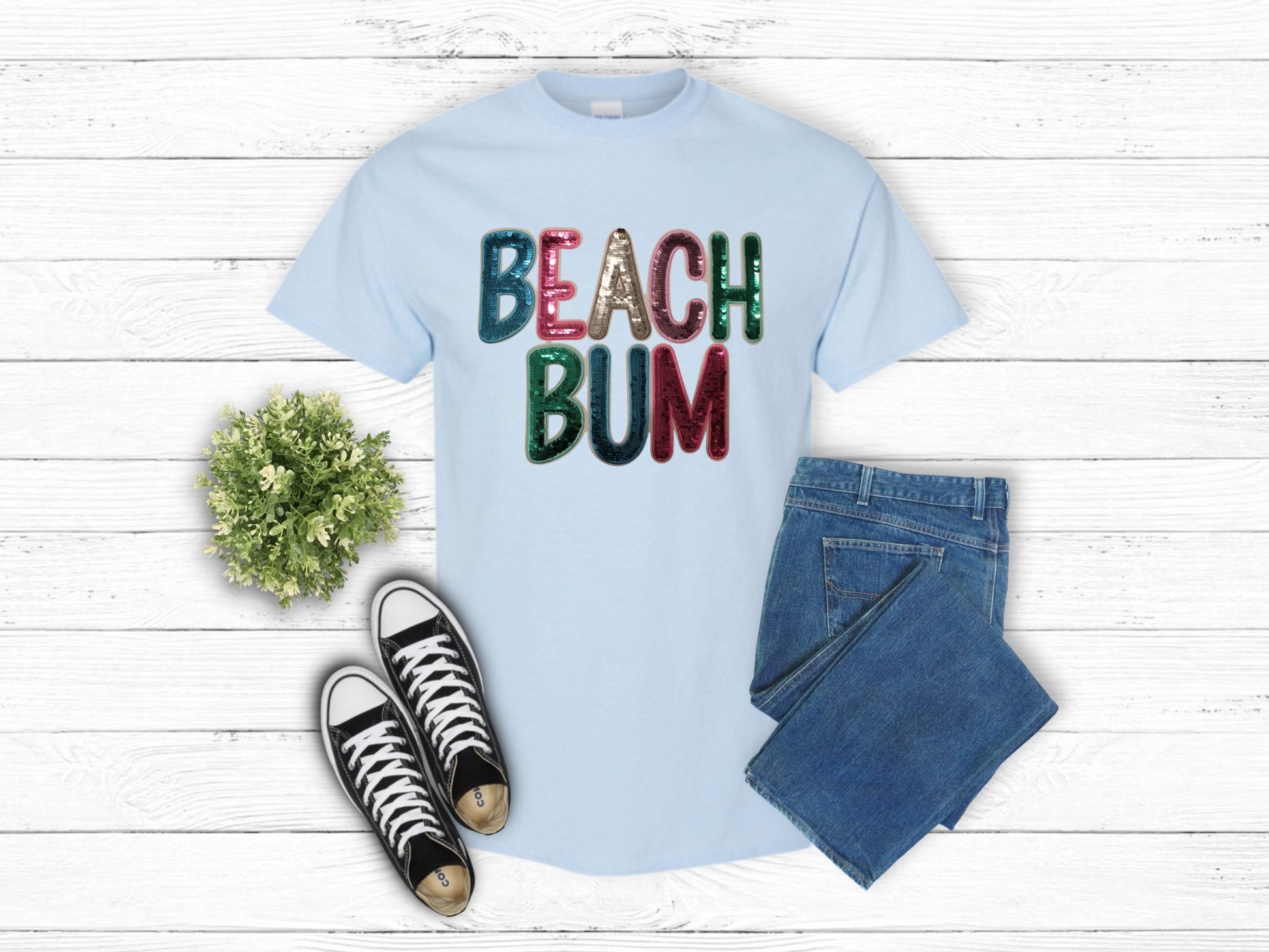 Beach Bum Sequin Patches