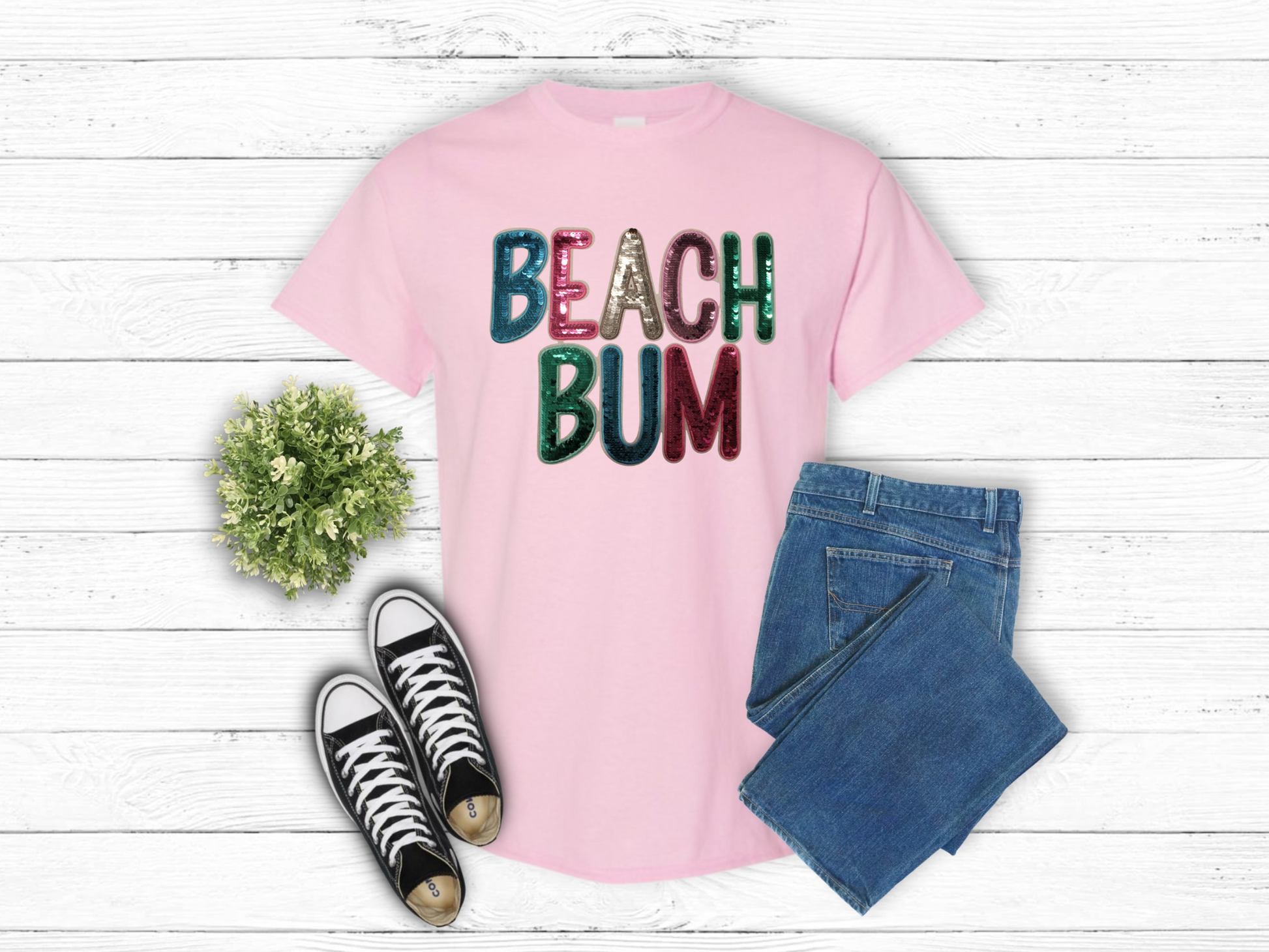 Beach Bum Sequin Patches