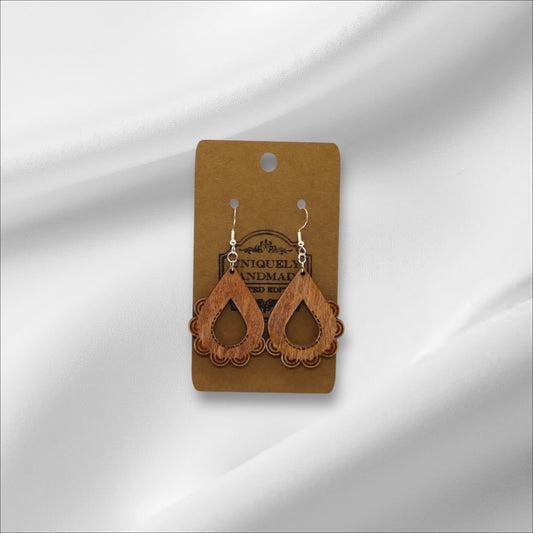 Wooden Teardrop Earring