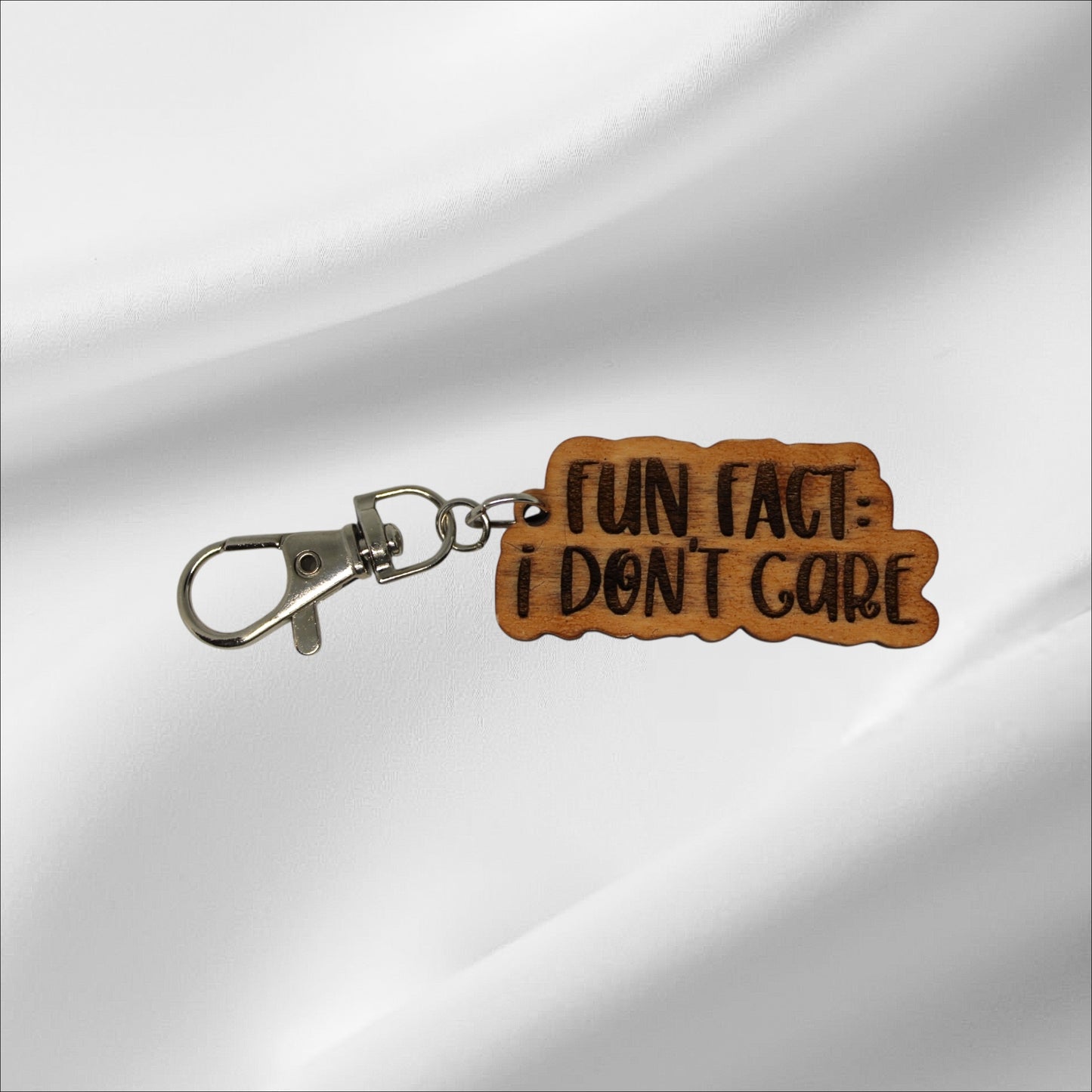 Wooden Fun Fact Keychain