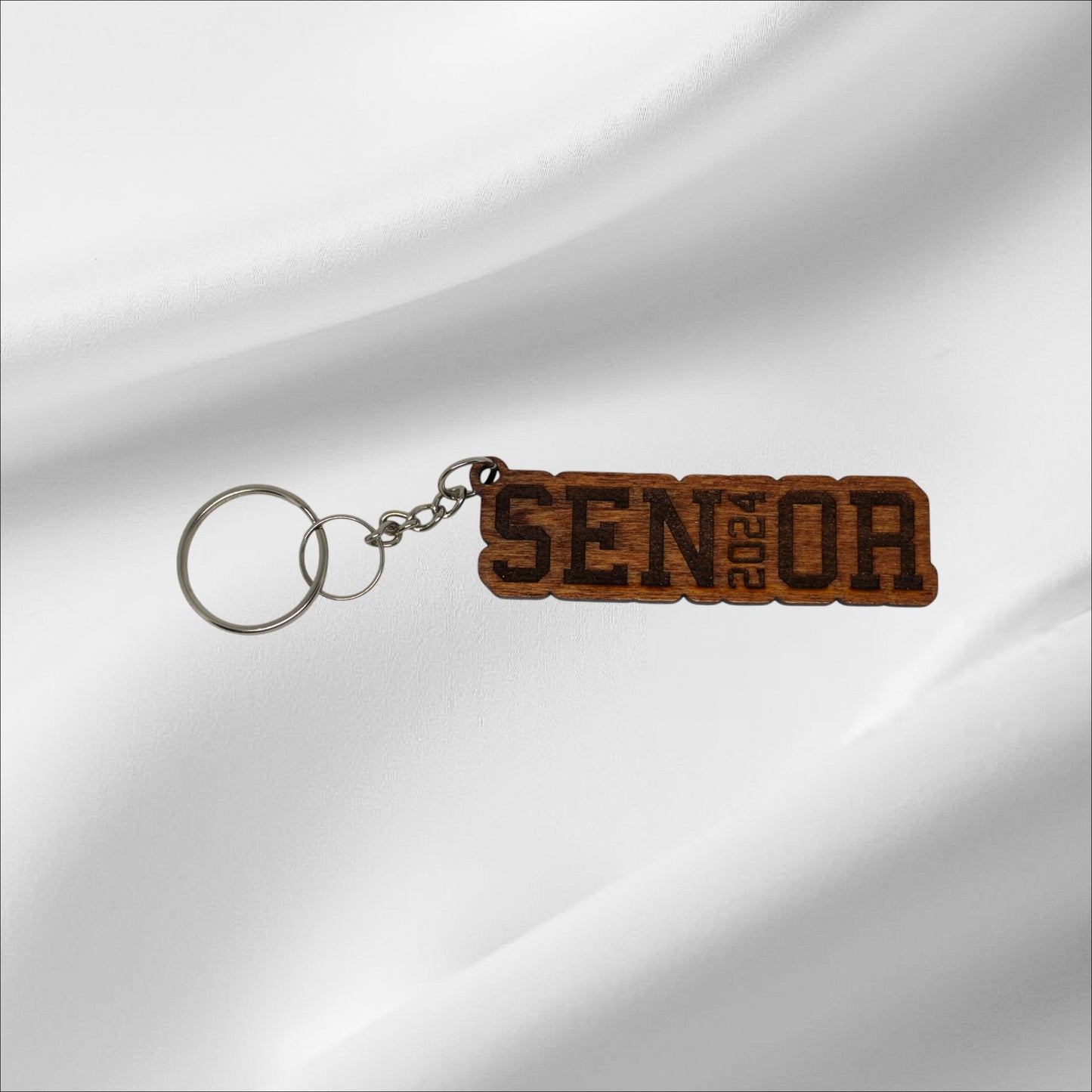 Wooden Senior 2024 Keychain