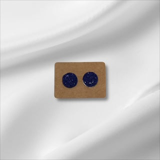 Large Dark Blue Crystal Studs