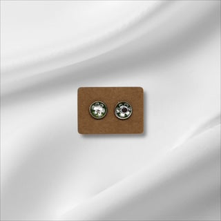 Green Funky Flower Studs