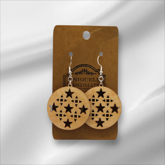 Wooden Circle Earring