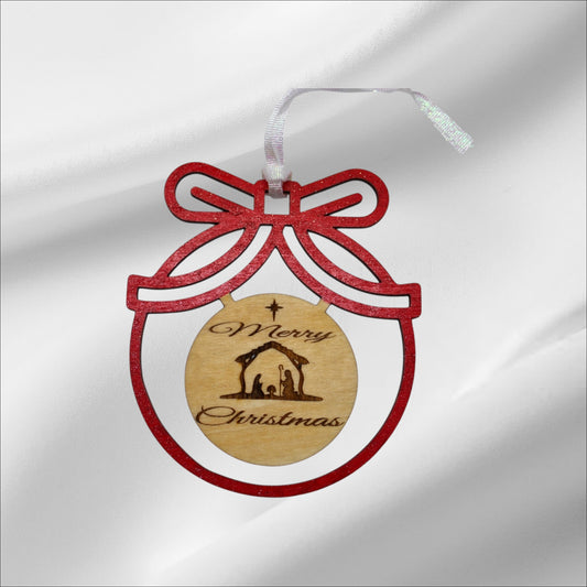 Red Merry Christmas Bell Ornament