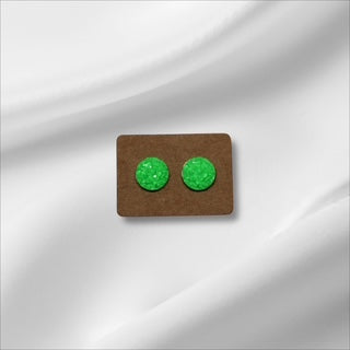 Large Lime Greem Crystal Studs