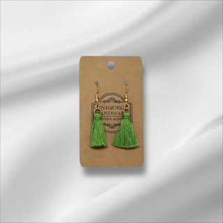 Green Tassel Earring