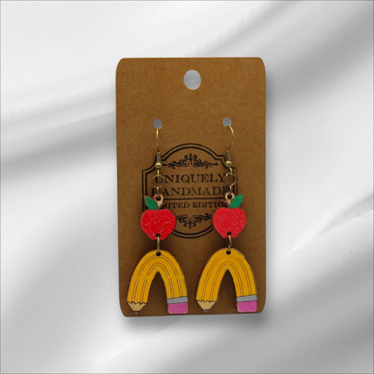 Wooden Teacher Earring