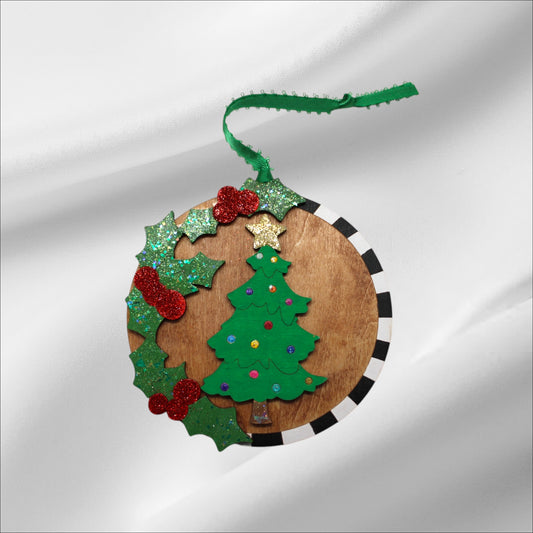 Christmas Tree Mistletoe Ornament