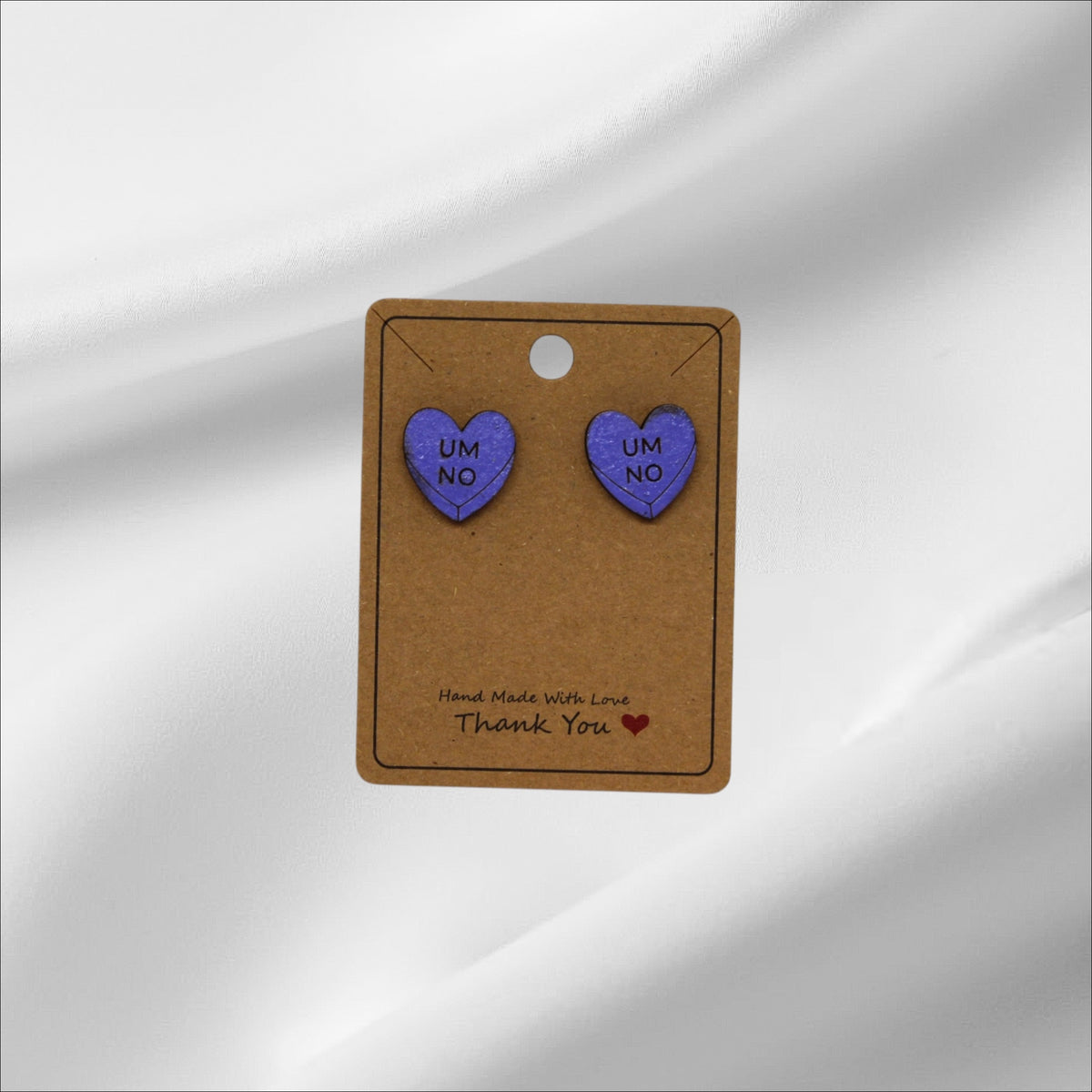 Wooden Purple Heart Um No Stud