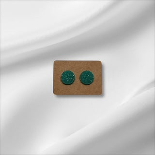 Large Cyan Crystal Studs