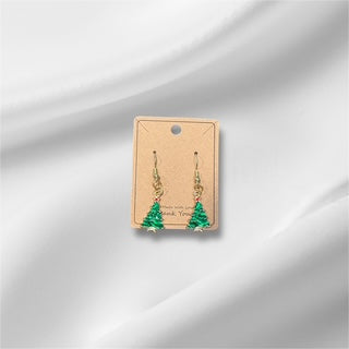 Gold Christmas Tree Earring