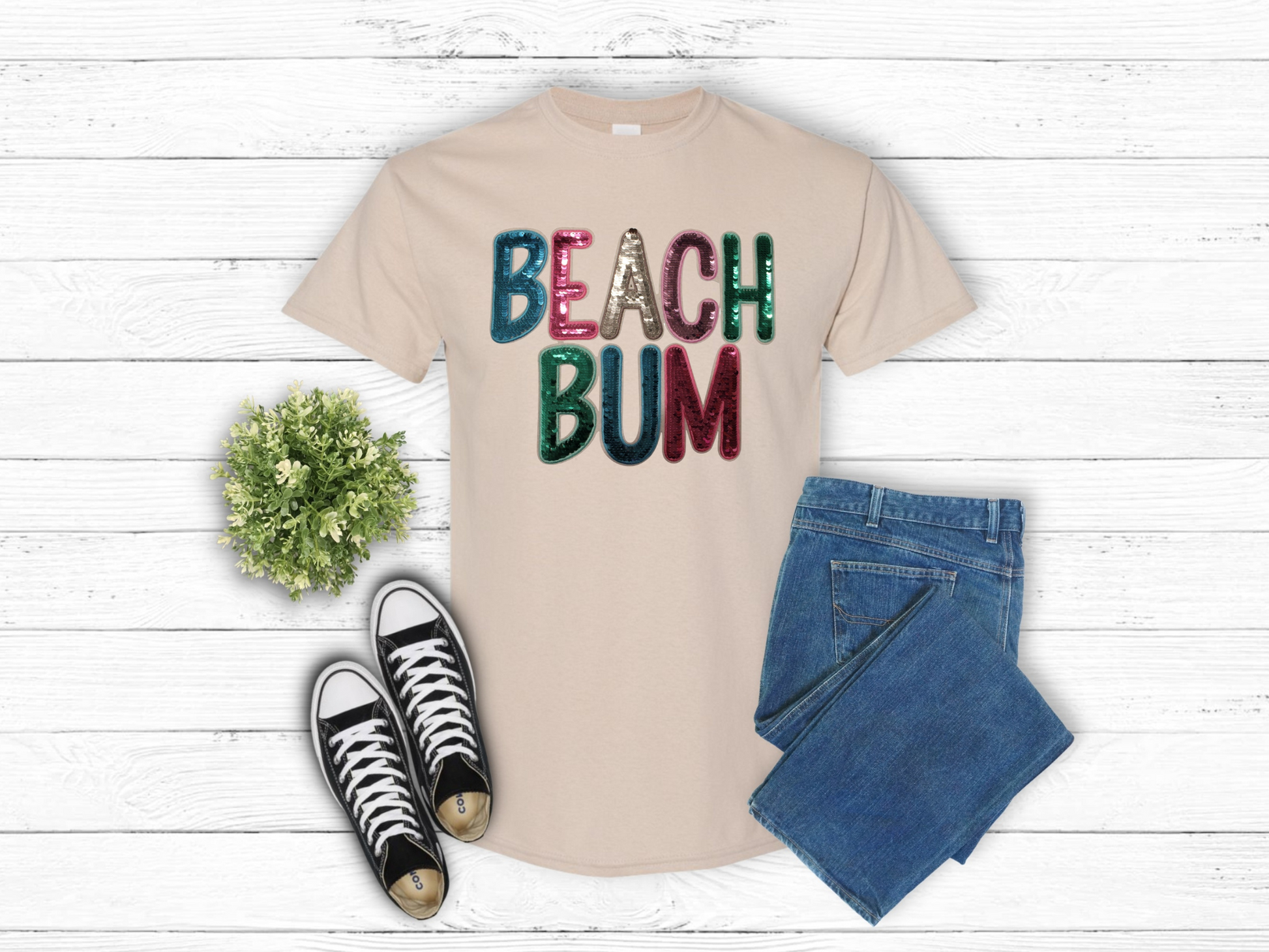 Beach Bum Sequin Patches
