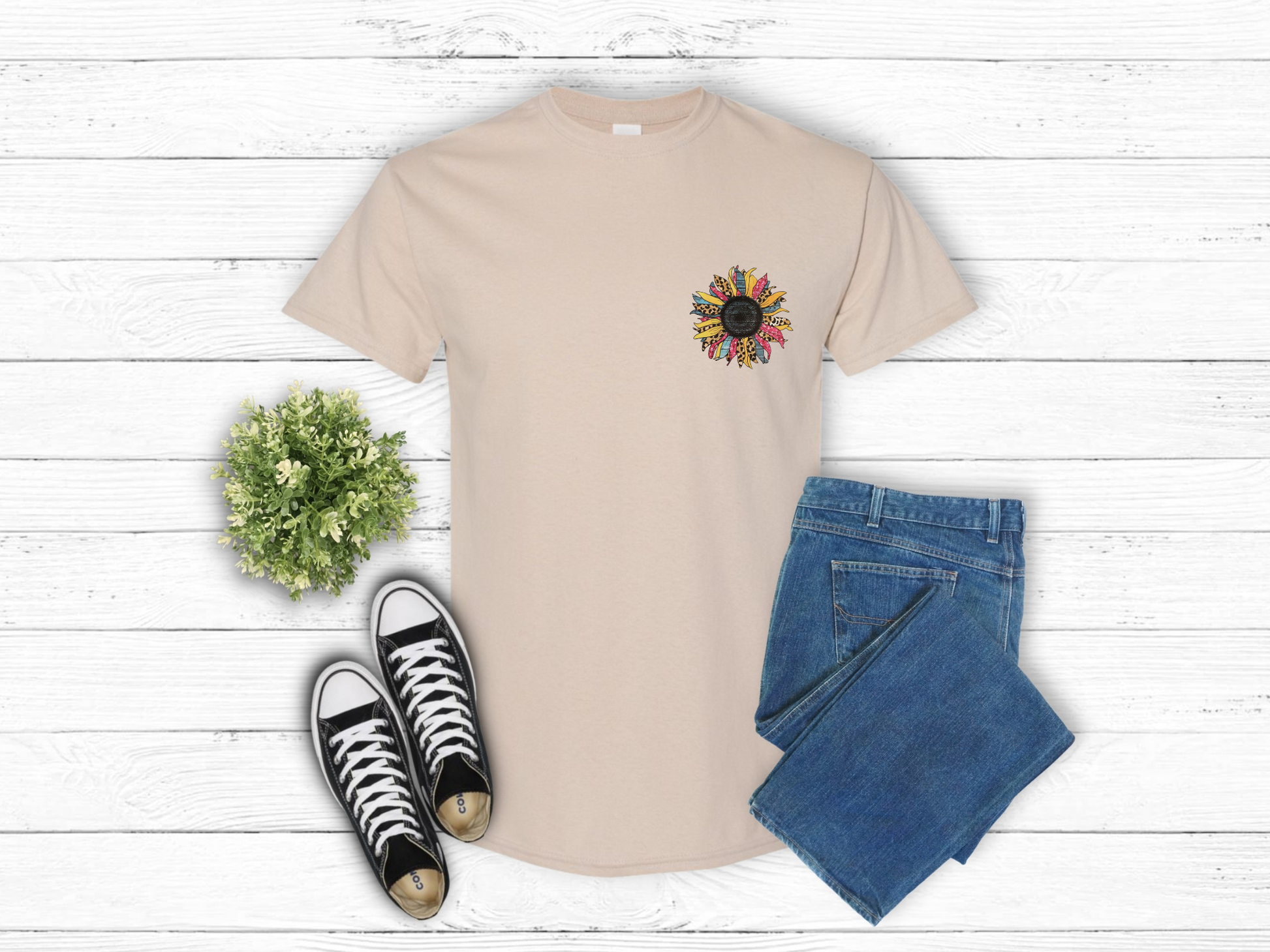 Colorful Sunflower Pocket