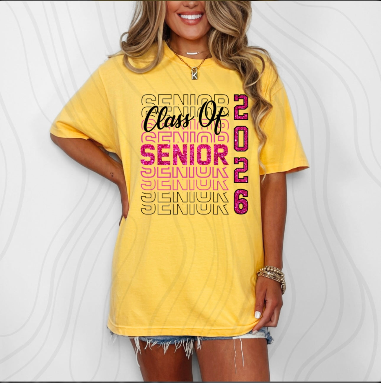 Pink Glitter Senior 2026