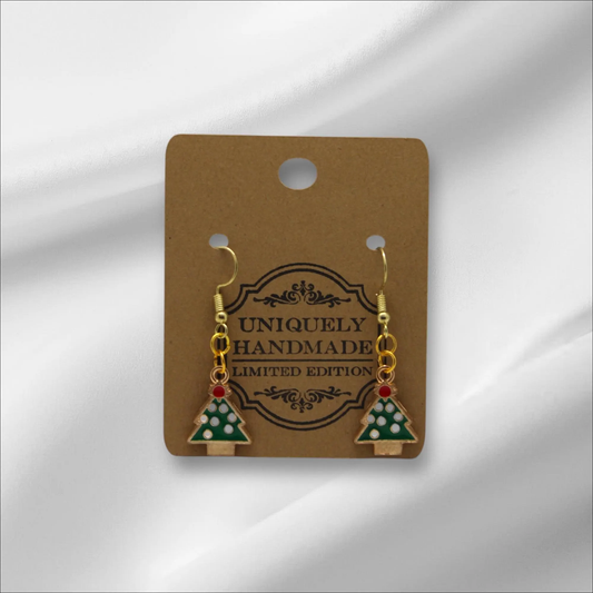 Small Chunky Christmas Tree Earring