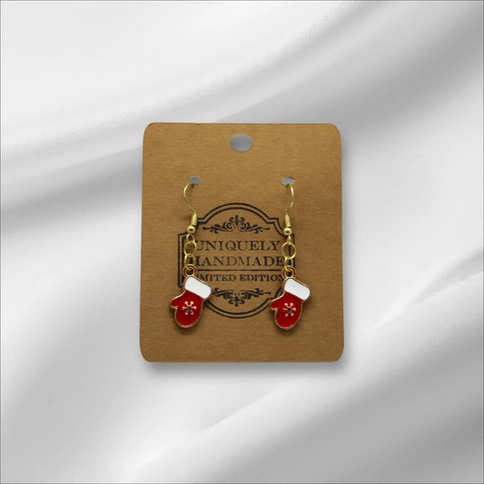 Red MIttens Earring