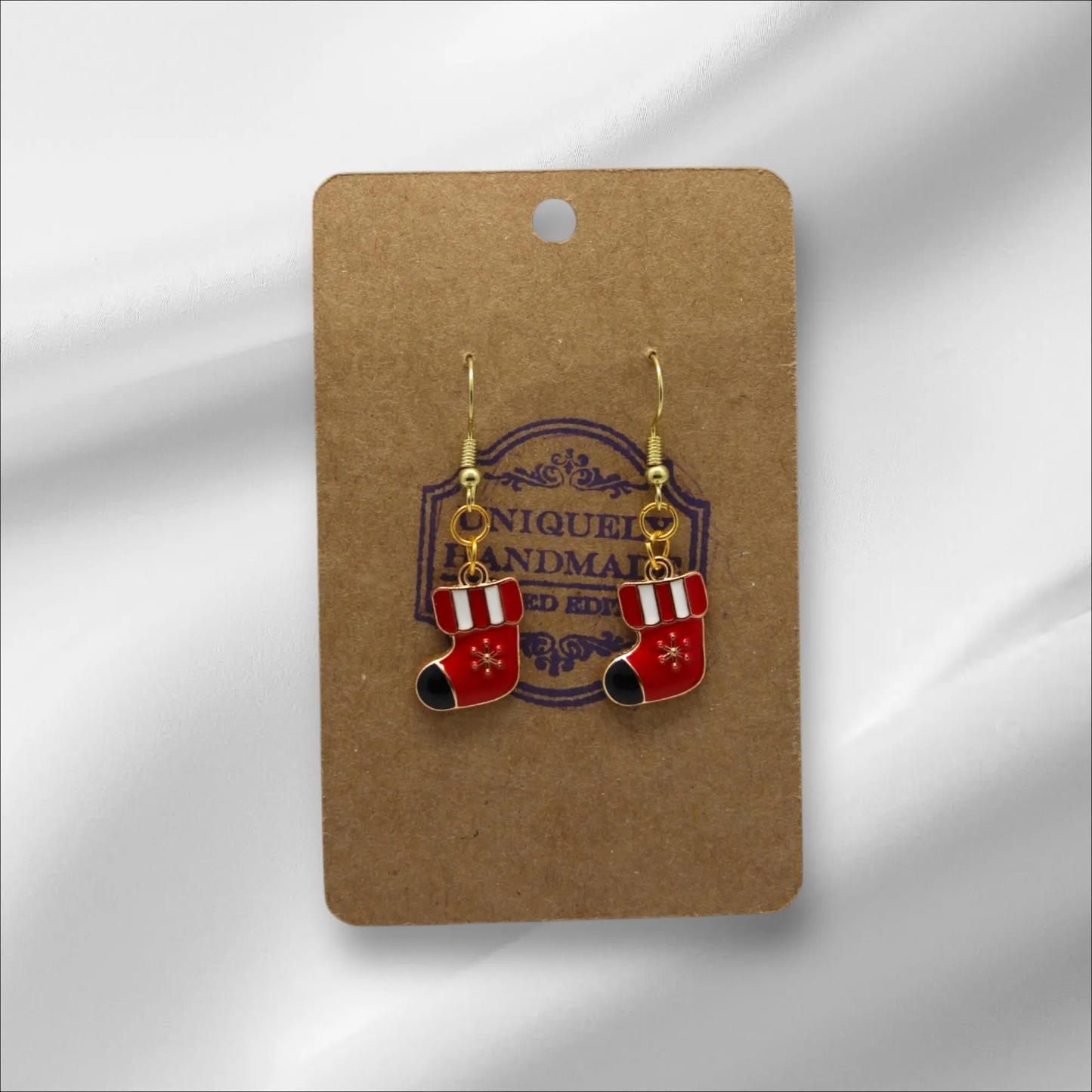 Red Santa Boots Earring