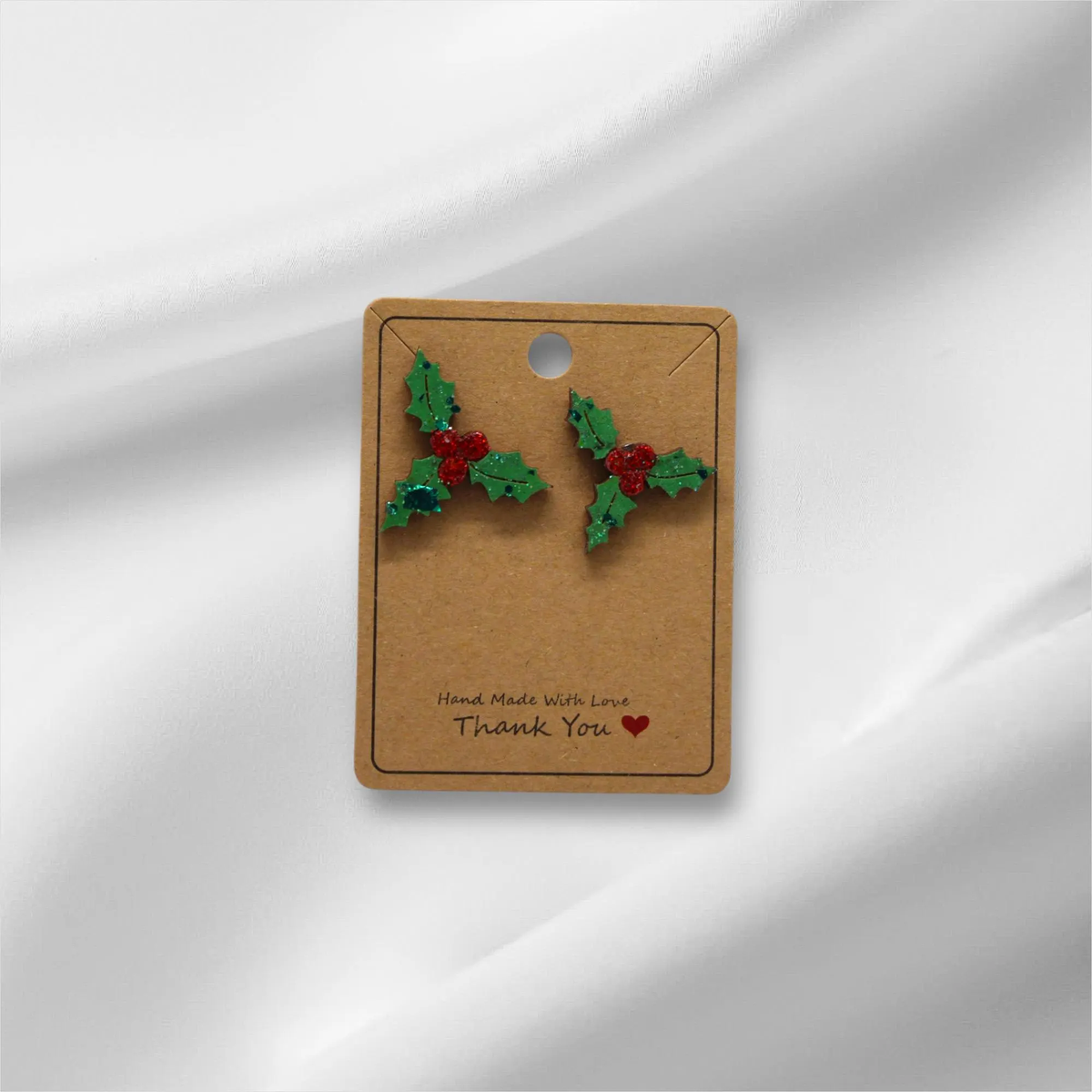Christmas Mistletoe Studs