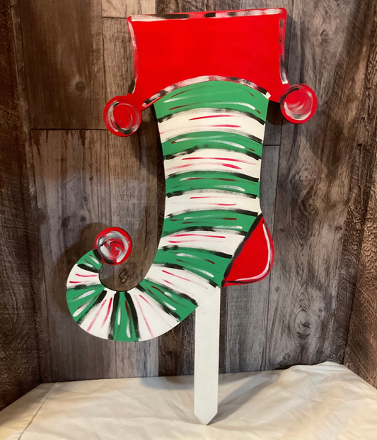 Christmas Stocking with Yard Stake