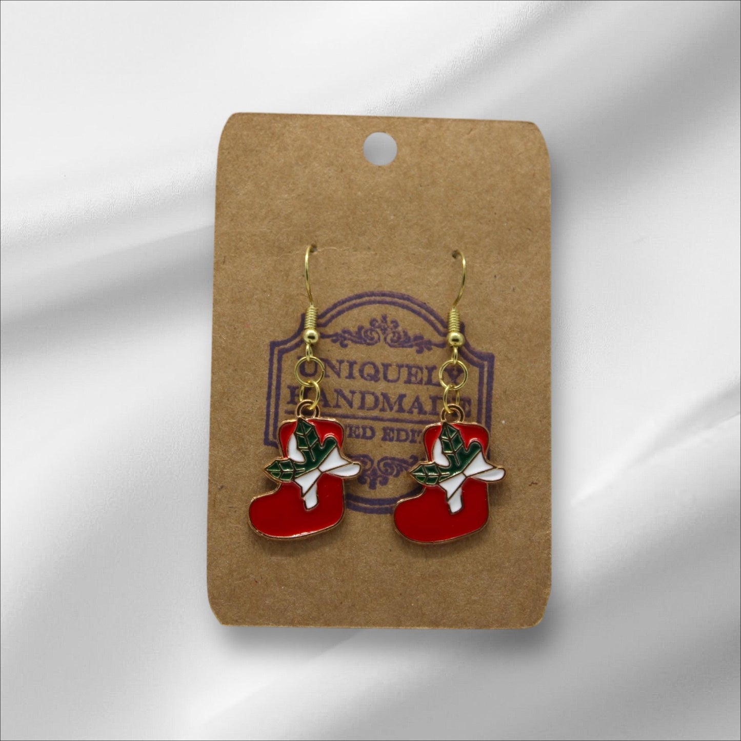 Chunky Red Boots Earring