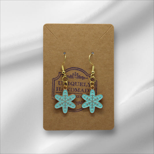 Cute Blue Snowflake Earring