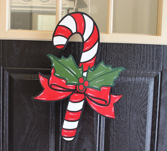 Christmas Candy Cane Door Hanger