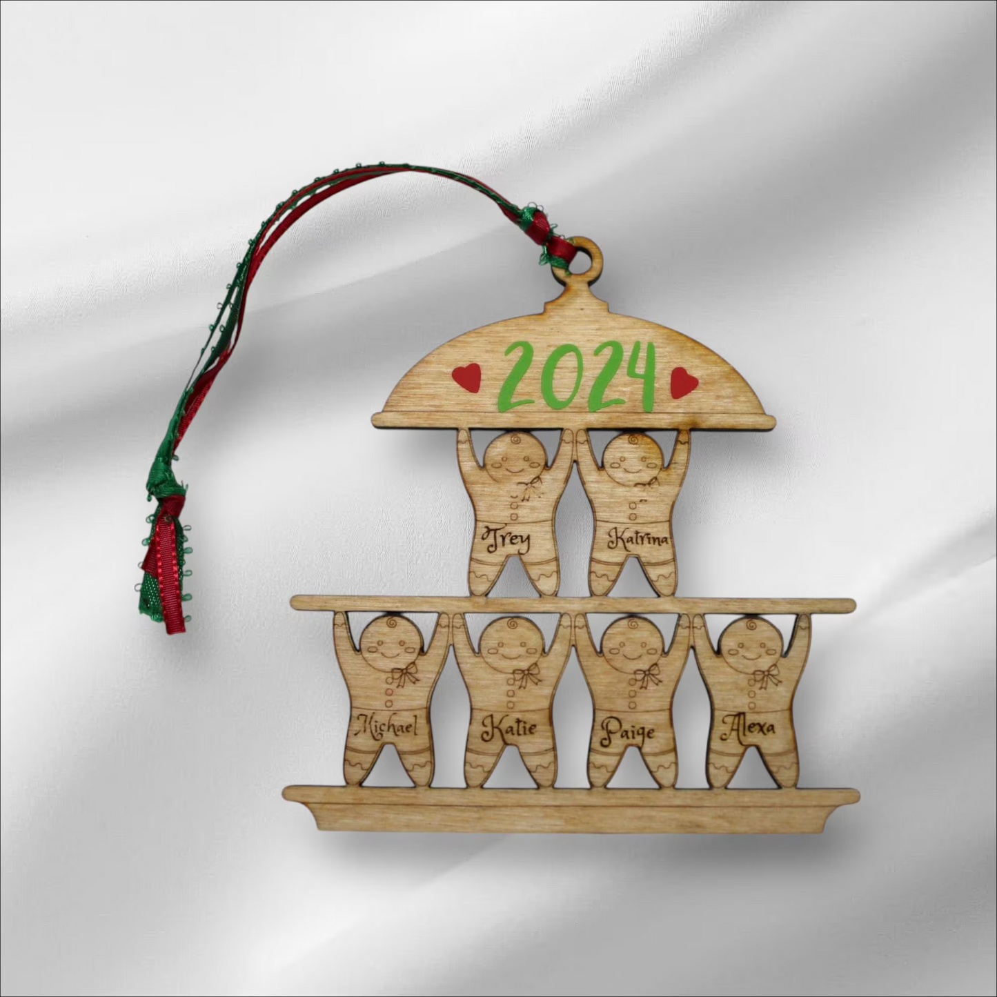 Wooden Family Ornament