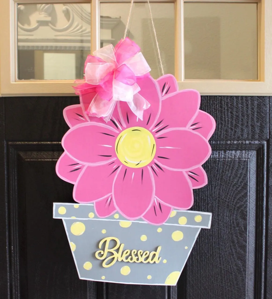 Blessed Flower Door Hanger