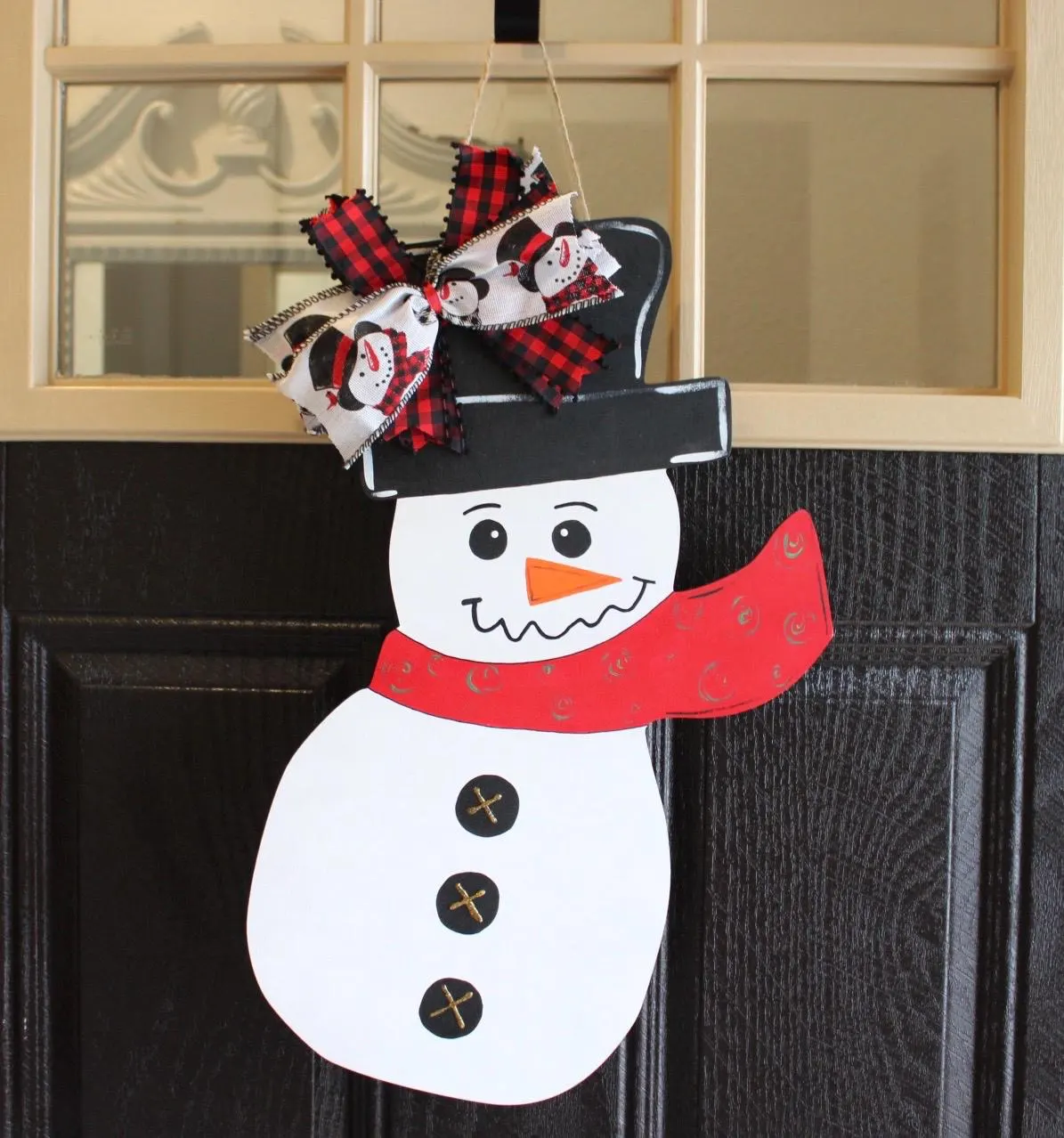 Red Snowman Door Hanger