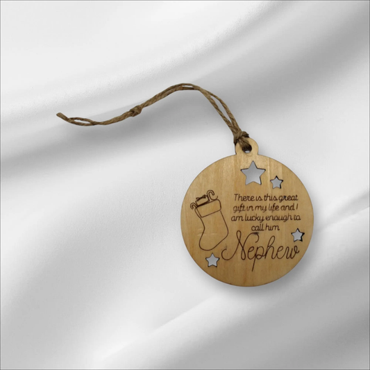 Wooden Nephew Ornament