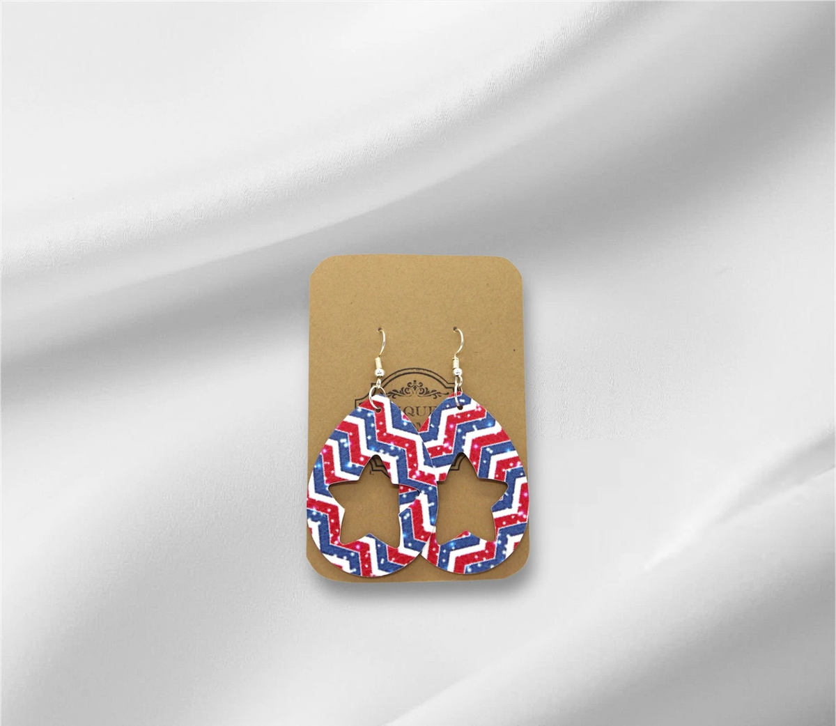 4th of July Open Star Earring