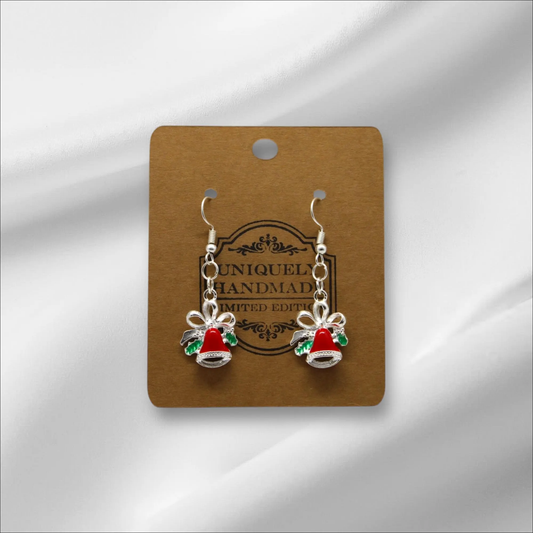 Silver Christmas Bell Earring