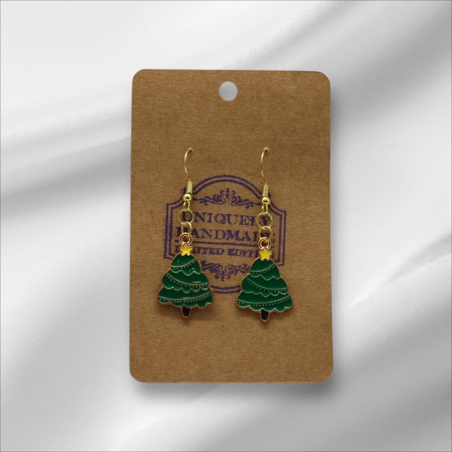 Chunky Green Christmas Tree Earring