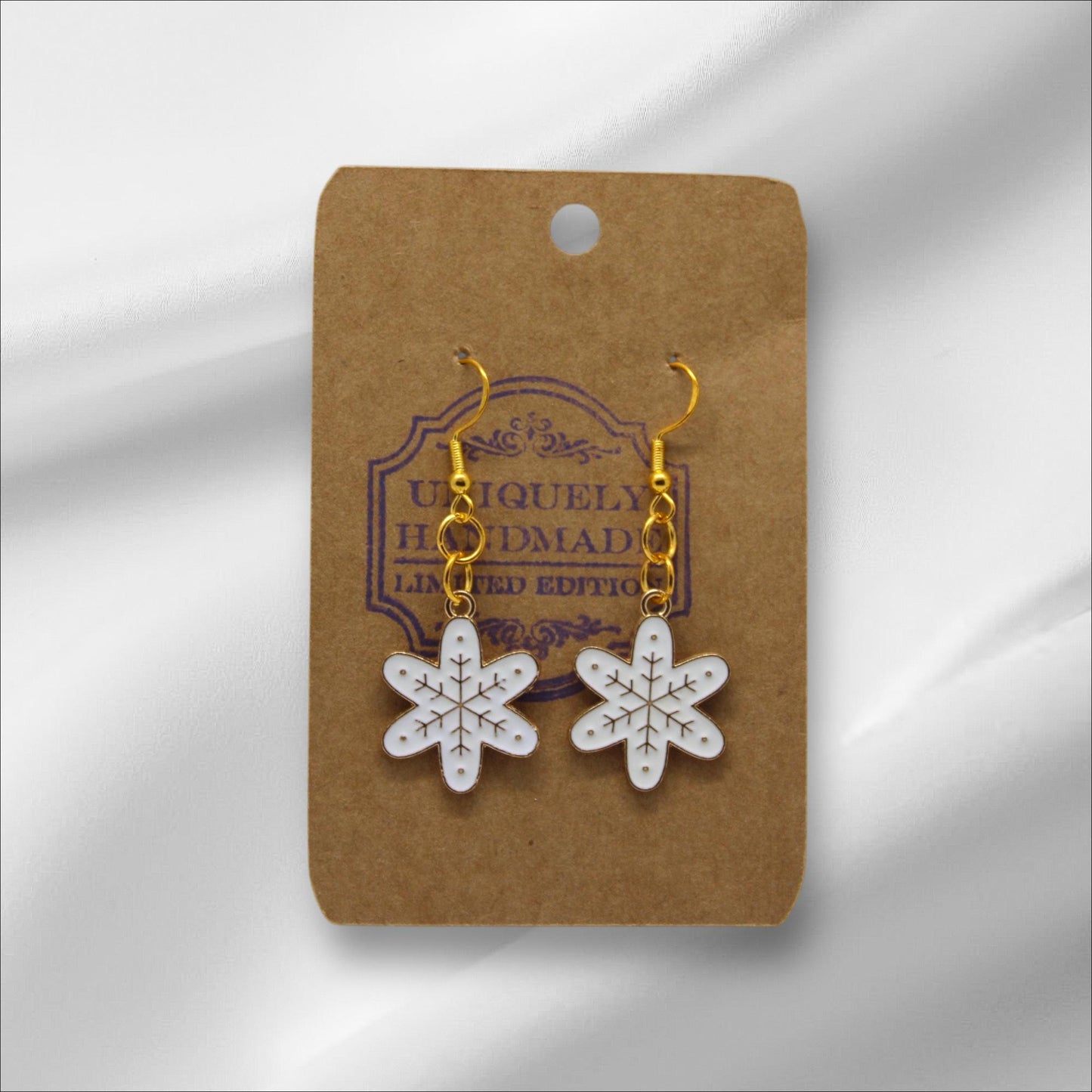 Cute White Snowflake Earring